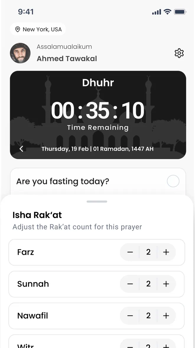 Prayer Rakat app screenshot